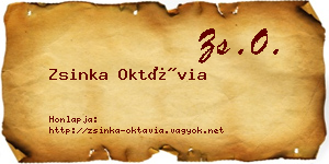 Zsinka Oktávia névjegykártya
